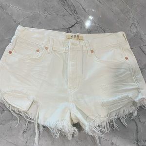 Free People/We the free white cut off shorts